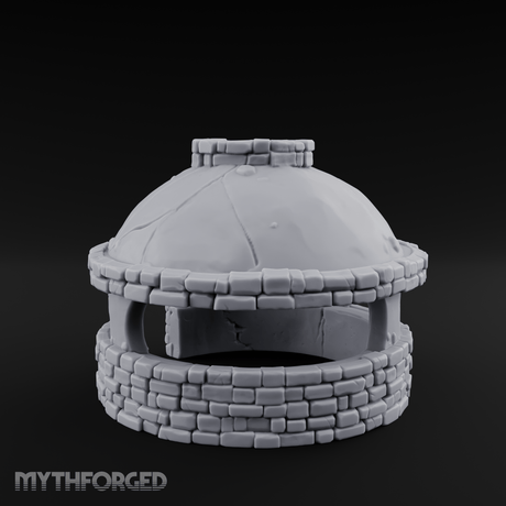 Domed Brick Stone Bread Oven Miniature for Dungeons and Dragons, Pathfinder or other TTRPGs