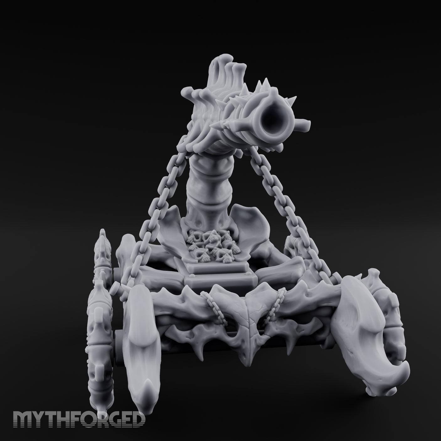 Skull Loaded Bone Ballista Miniature for Dungeons and Dragons, Pathfinder or other TTRPGs