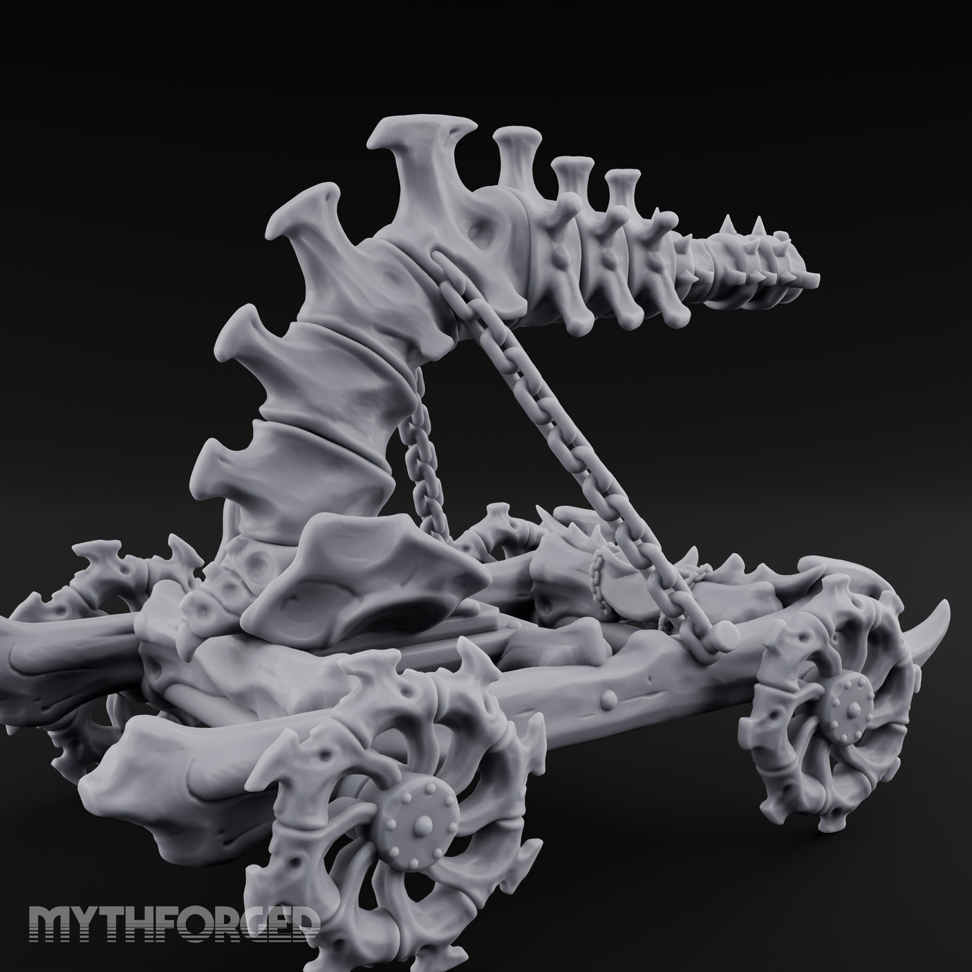 Skull Loaded Bone Ballista Miniature for Dungeons and Dragons, Pathfinder or other TTRPGs