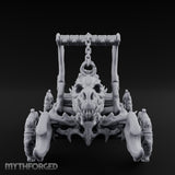 Dragonskull-Crowned Chain-Rigged Draugr Battle Ram Miniature for Dungeons and Dragons, Pathfinder or other TTRPGs