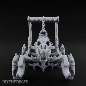 Dragonskull-Crowned Chain-Rigged Draugr Battle Ram Miniature for Dungeons and Dragons, Pathfinder or other TTRPGs