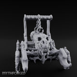 Dragonskull-Crowned Chain-Rigged Draugr Battle Ram Miniature for Dungeons and Dragons, Pathfinder or other TTRPGs