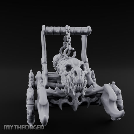 Dragonskull-Crowned Chain-Rigged Draugr Battle Ram Miniature for Dungeons and Dragons, Pathfinder or other TTRPGs
