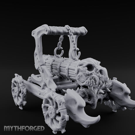 Dragonskull-Crowned Chain-Rigged Draugr Battle Ram Miniature for Dungeons and Dragons, Pathfinder or other TTRPGs