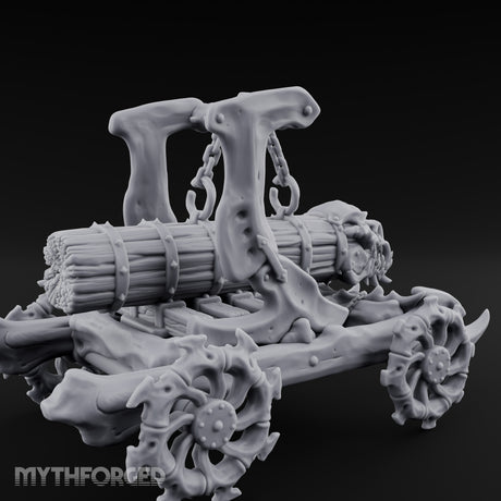 Dragonskull-Crowned Chain-Rigged Draugr Battle Ram Miniature for Dungeons and Dragons, Pathfinder or other TTRPGs