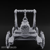 Dragonskull-Crowned Chain-Rigged Draugr Battle Ram Miniature for Dungeons and Dragons, Pathfinder or other TTRPGs