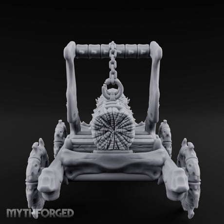 Dragonskull-Crowned Chain-Rigged Draugr Battle Ram Miniature for Dungeons and Dragons, Pathfinder or other TTRPGs