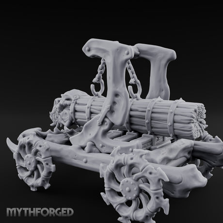 Dragonskull-Crowned Chain-Rigged Draugr Battle Ram Miniature for Dungeons and Dragons, Pathfinder or other TTRPGs