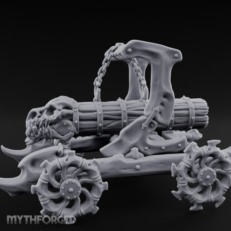 Dragonskull-Crowned Chain-Rigged Draugr Battle Ram Miniature for Dungeons and Dragons, Pathfinder or other TTRPGs