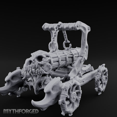 Dragonskull-Crowned Chain-Rigged Draugr Battle Ram Miniature for Dungeons and Dragons, Pathfinder or other TTRPGs