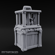 Trapped Fairy Cage On Crate Miniature for Dungeons and Dragons, Pathfinder or other TTRPGs