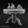 Potion-Laden Alchemist's Round Table Miniature for Dungeons and Dragons, Pathfinder or other TTRPGs