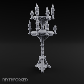 Tiered Candlestick Ceremonial Candelabra Miniature for Dungeons and Dragons, Pathfinder or other TTRPGs