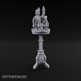 Torch-Crowned Ceremonial Candelabra Miniature for Dungeons and Dragons, Pathfinder or other TTRPGs
