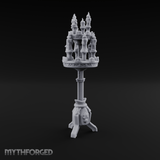 Torch-Crowned Ceremonial Candelabra Miniature for Dungeons and Dragons, Pathfinder or other TTRPGs