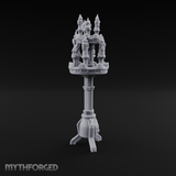 Torch-Crowned Ceremonial Candelabra Miniature for Dungeons and Dragons, Pathfinder or other TTRPGs