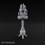 Torch-Crowned Ceremonial Candelabra Miniature for Dungeons and Dragons, Pathfinder or other TTRPGs