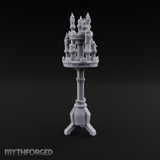 Torch-Crowned Ceremonial Candelabra Miniature for Dungeons and Dragons, Pathfinder or other TTRPGs