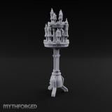 Torch-Crowned Ceremonial Candelabra Miniature for Dungeons and Dragons, Pathfinder or other TTRPGs