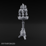 Torch-Crowned Ceremonial Candelabra Miniature for Dungeons and Dragons, Pathfinder or other TTRPGs