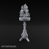 Torch-Crowned Ceremonial Candelabra Miniature for Dungeons and Dragons, Pathfinder or other TTRPGs