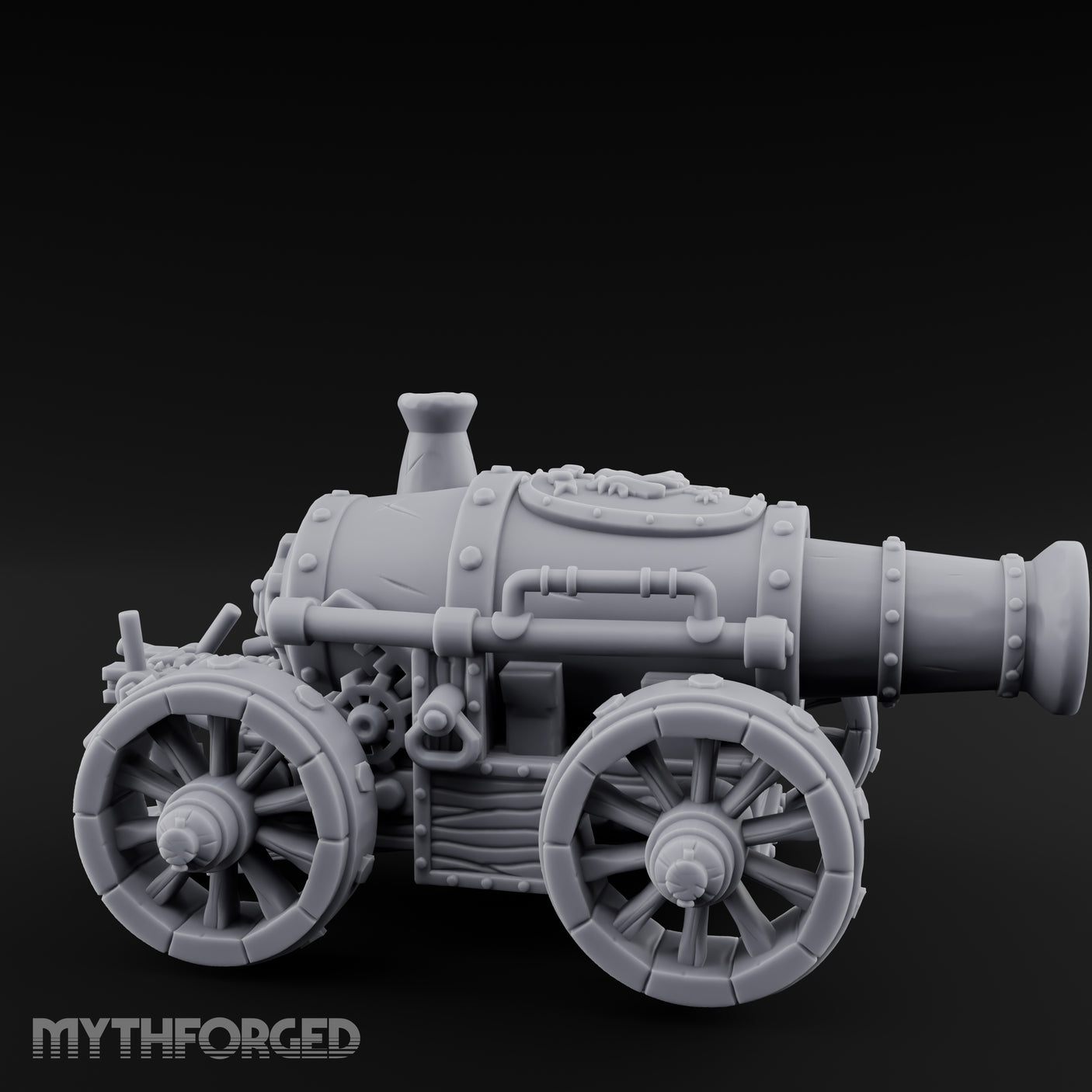 Barrel Gaping Siege Cannon Miniature for Dungeons and Dragons, Pathfinder or other TTRPGs