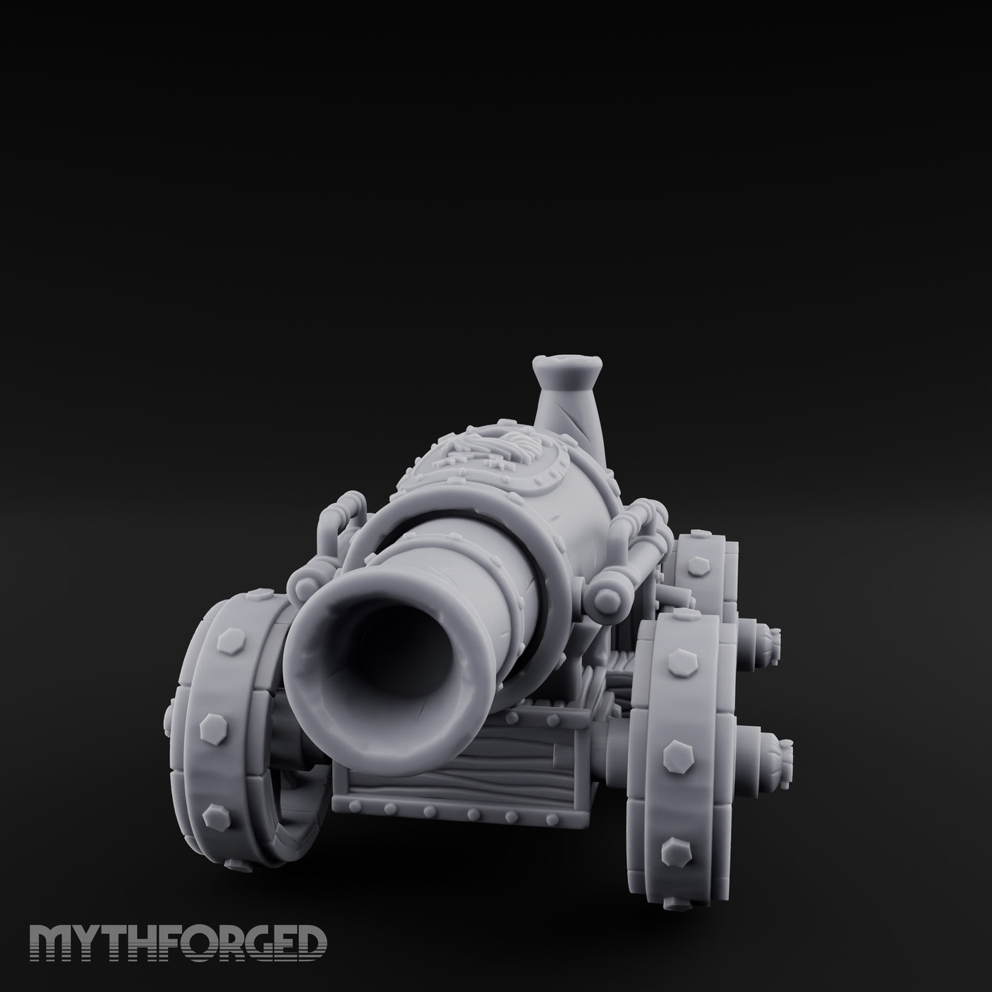 Barrel Gaping Siege Cannon Miniature for Dungeons and Dragons, Pathfinder or other TTRPGs