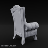 Tufted-Throne Noble's Chair Miniature for Dungeons and Dragons, Pathfinder or other TTRPGs
