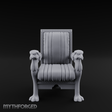 Lion-Headed Throne Chair Miniature for Dungeons and Dragons, Pathfinder or other TTRPGs