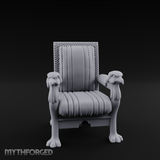 Lion-Headed Throne Chair Miniature for Dungeons and Dragons, Pathfinder or other TTRPGs