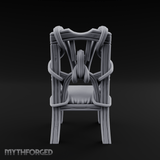 Spiral-Armed Throne Chair Miniature for Dungeons and Dragons, Pathfinder or other TTRPGs