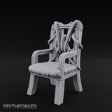 Spiral-Armed Throne Chair Miniature for Dungeons and Dragons, Pathfinder or other TTRPGs