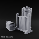 Rolled-Canvas Fabric Supply Rack Miniature for Dungeons and Dragons, Pathfinder or other TTRPGs