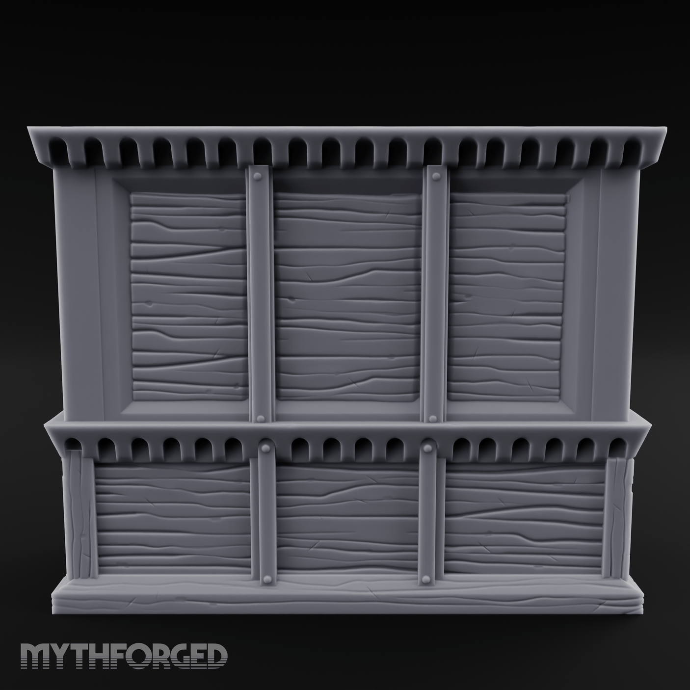 Scroll-Adorned Merchant Storehouse Miniature for Dungeons and Dragons, Pathfinder or other TTRPGs