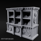 Scroll-Adorned Merchant Storehouse Miniature for Dungeons and Dragons, Pathfinder or other TTRPGs