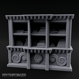 Scroll-Adorned Merchant Storehouse Miniature for Dungeons and Dragons, Pathfinder or other TTRPGs