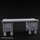 Fluted-Leg Scribe's Desk Miniature for Dungeons and Dragons, Pathfinder or other TTRPGs
