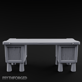 Fluted-Leg Scribe's Desk Miniature for Dungeons and Dragons, Pathfinder or other TTRPGs