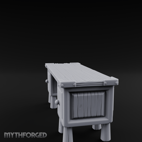 Fluted-Leg Scribe's Desk Miniature for Dungeons and Dragons, Pathfinder or other TTRPGs