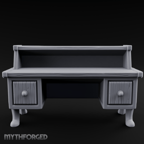 Drawer-Fronted Merchant Counter Miniature for Dungeons and Dragons, Pathfinder or other TTRPGs
