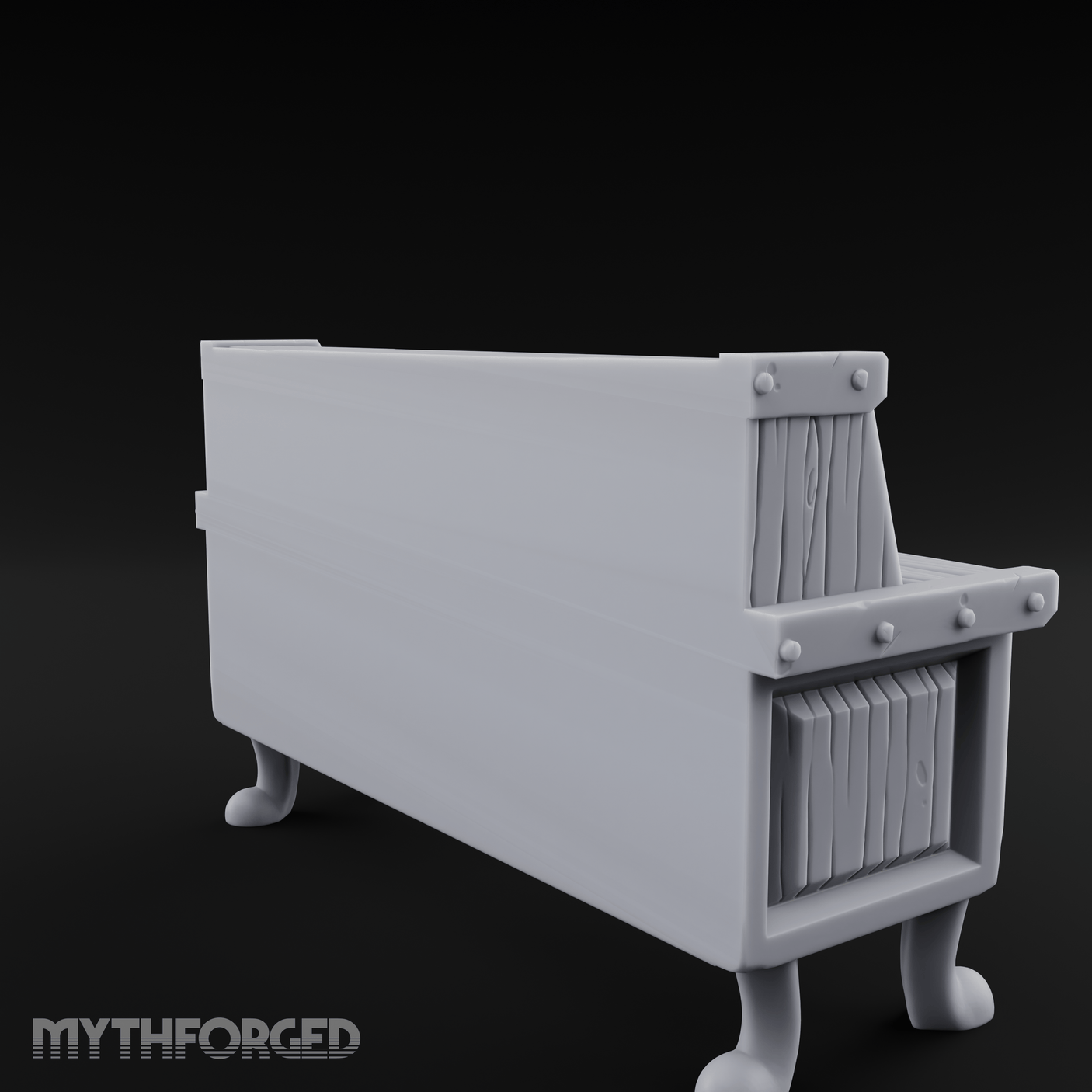Drawer-Fronted Merchant Counter Miniature for Dungeons and Dragons, Pathfinder or other TTRPGs