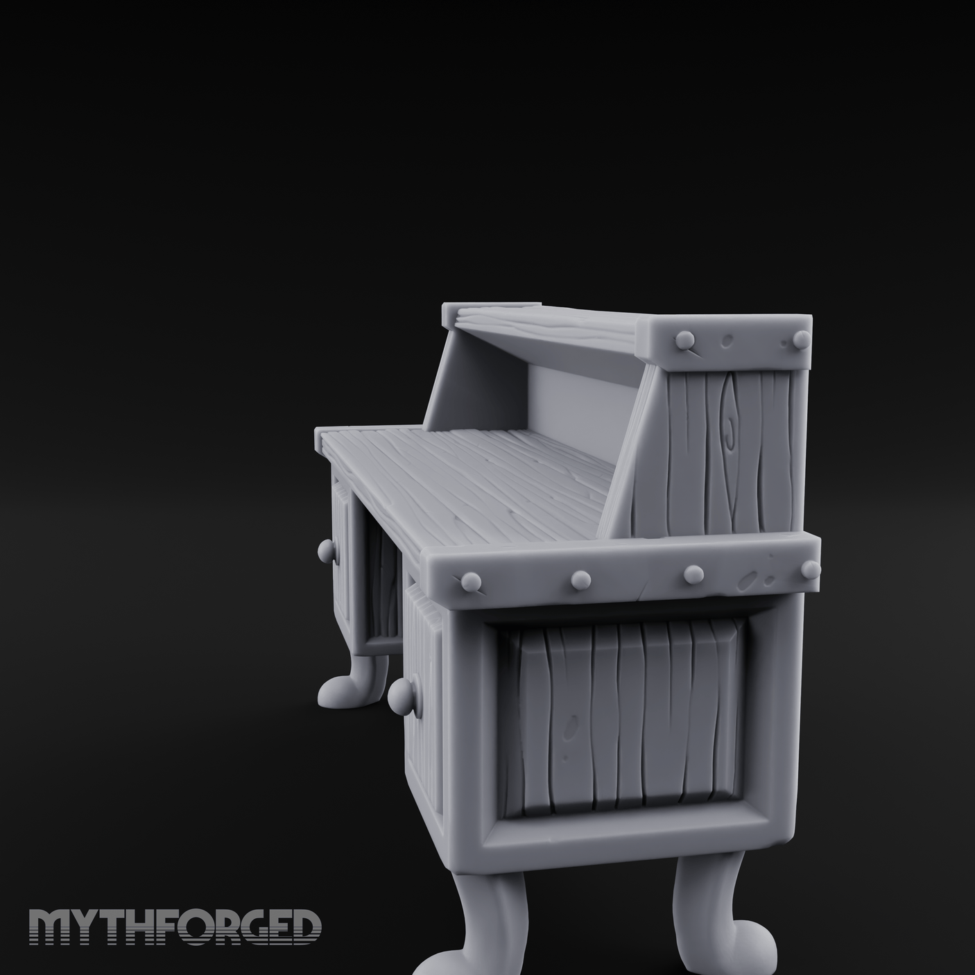 Drawer-Fronted Merchant Counter Miniature for Dungeons and Dragons, Pathfinder or other TTRPGs
