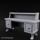 Drawer-Fronted Merchant Counter Miniature for Dungeons and Dragons, Pathfinder or other TTRPGs