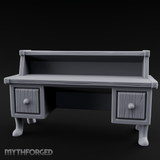 Drawer-Fronted Merchant Counter Miniature for Dungeons and Dragons, Pathfinder or other TTRPGs