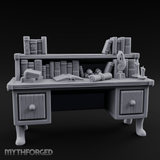 Drawer-Fronted Merchant Counter Miniature for Dungeons and Dragons, Pathfinder or other TTRPGs