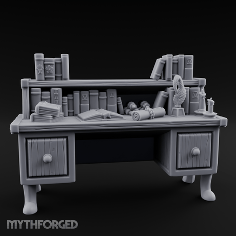 Drawer-Fronted Merchant Counter Miniature for Dungeons and Dragons, Pathfinder or other TTRPGs
