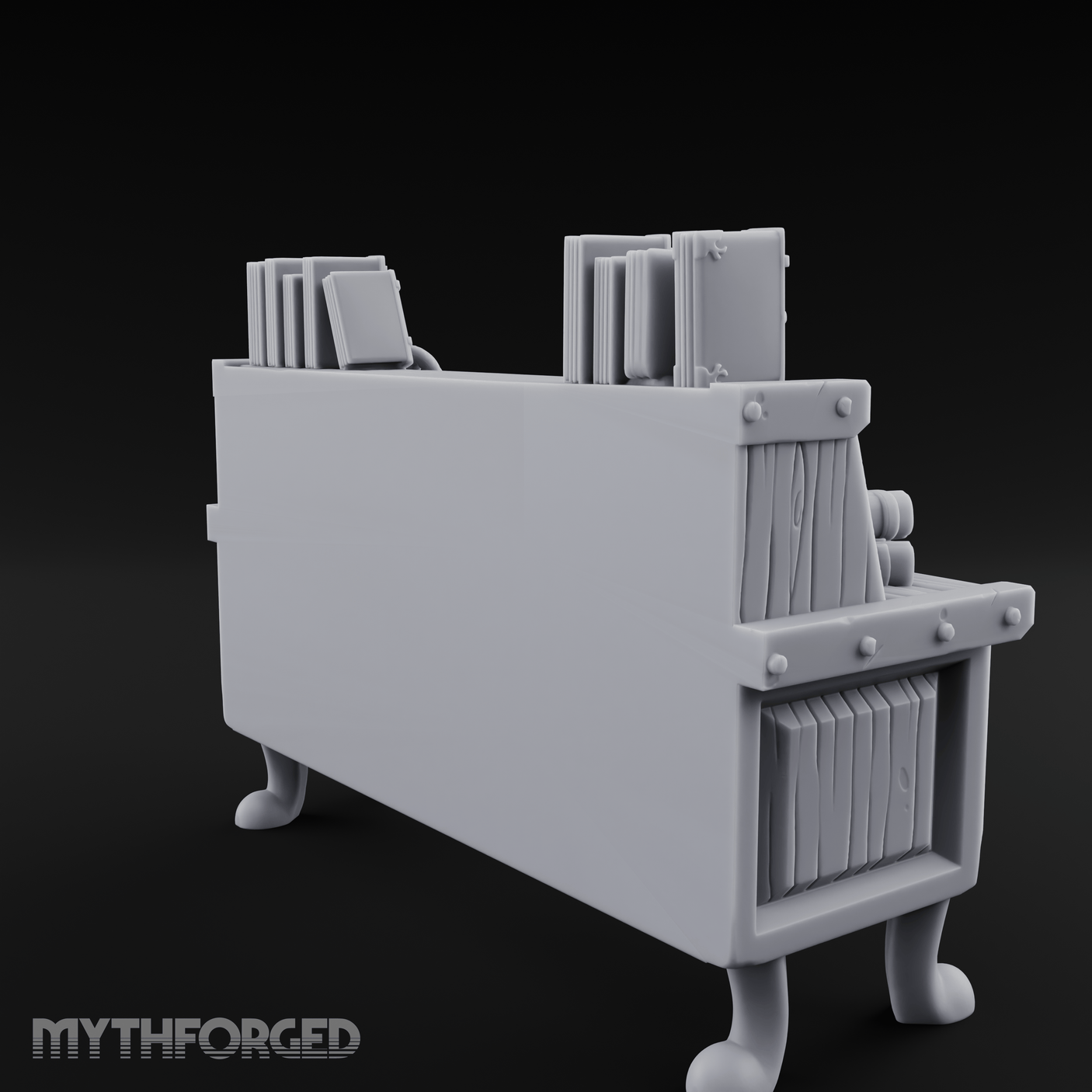 Drawer-Fronted Merchant Counter Miniature for Dungeons and Dragons, Pathfinder or other TTRPGs