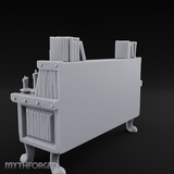 Drawer-Fronted Merchant Counter Miniature for Dungeons and Dragons, Pathfinder or other TTRPGs