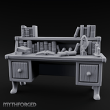 Drawer-Fronted Merchant Counter Miniature for Dungeons and Dragons, Pathfinder or other TTRPGs