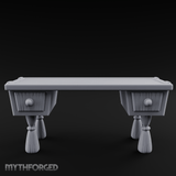 Fluted-Pedestal Noble Writing Desk Miniature for Dungeons and Dragons, Pathfinder or other TTRPGs